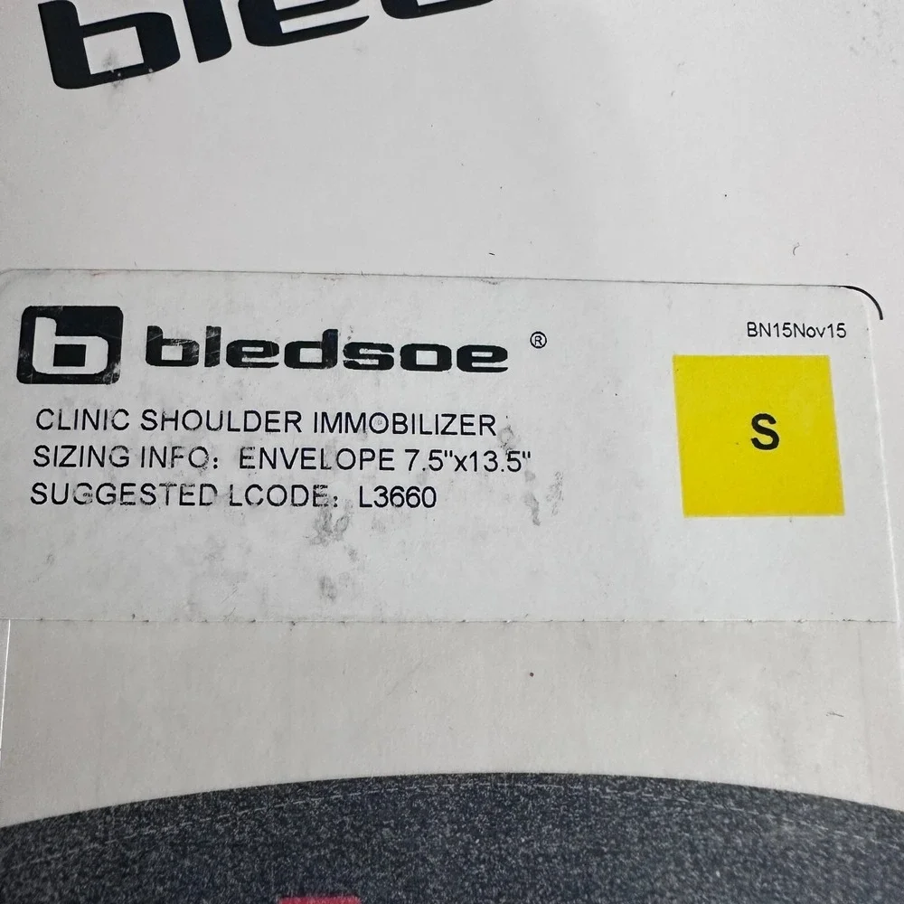 Bledsoe Clinic Shoulder Immobilizer Small SA200503 L3660 Brace Support